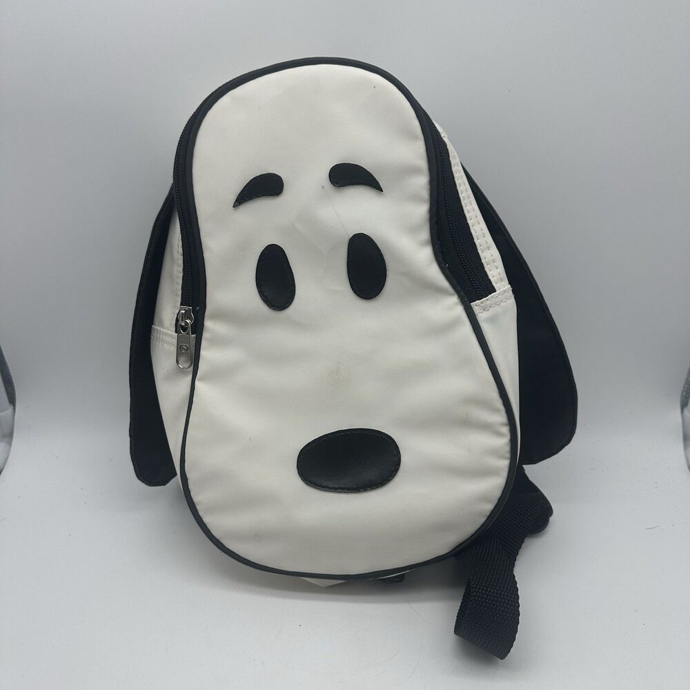 Vintage Snoopy Face Backpack: Peanuts Gang Purse